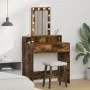 Mesa de tocador con luces LED en roble ahumado 79x41x140 cm | Foro24.es | Tu tienda online para hogar, jardín y más Foro24.es