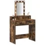 Mesa de tocador con luces LED en roble ahumado 79x41x140 cm | Foro24.es | Tu tienda online para hogar, jardín y más Foro24.es