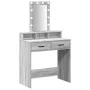 Mesa de tocador con luces LED Gris Sonoma 79x41x140 cm | Foro24.es | Tu tienda online para hogar, jardín y más Foro24.es
