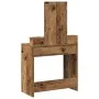 Mesa de Tocador con Luces LED - Estilo de Madera Vintage, 79x41x140 cm de , Tocadores para dormitorios - Ref: Foro24-865170, ...