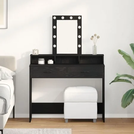 Mesa de tocador con luces LED, Roble Negro, 100x41x140 cm | Foro24.es | Tu tienda online para hogar, jardín y más Foro24.es