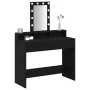 Mesa de tocador con luces LED, Roble Negro, 100x41x140 cm | Foro24.es | Tu tienda online para hogar, jardín y más Foro24.es