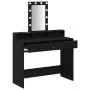 Mesa de tocador con luces LED, Roble Negro, 100x41x140 cm | Foro24.es | Tu tienda online para hogar, jardín y más Foro24.es