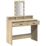 Mesa de tocador con luces LED Roble Sonoma 100x41x140 cm | Foro24.es | Tu tienda online para hogar, jardín y más Foro24.es