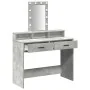 Mesa de Tocador con luces LED Gris concreto 100x41x140 cm | Foro24.es | Tu tienda online para hogar, jardín y más Foro24.es
