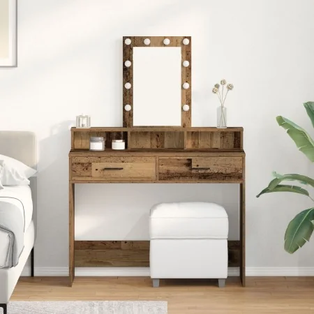 Mesa de Tocador con Luces LED de Madera Vieja 100x41x140 cm | Foro24.es | Tu tienda online para hogar, jardín y más Foro24.es