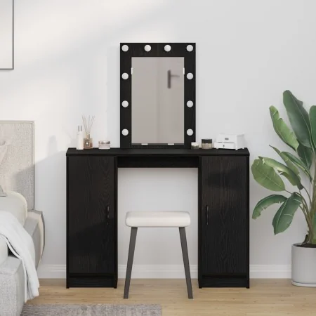 Mesa de Tocador con Luces LED Roble Negro 102x33x135 cm | Foro24.es | Tu tienda online para hogar, jardín y más Foro24.es