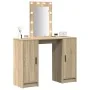 Mesa de Tocador con Luces LED en Roble Sonoma, 102x33x135 cm | Foro24.es | Tu tienda online para hogar, jardín y más Foro24.es