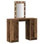 Mesa de Maquillaje con Luces LED Madera Vieja 102x33x135 cm | Foro24.es | Tu tienda online para hogar, jardín y más Foro24.es