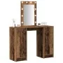 Mesa de Maquillaje con Luces LED Madera Vieja 102x33x135 cm | Foro24.es | Tu tienda online para hogar, jardín y más Foro24.es