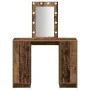 Mesa de Maquillaje con Luces LED Madera Vieja 102x33x135 cm | Foro24.es | Tu tienda online para hogar, jardín y más Foro24.es