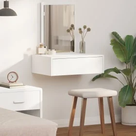 mesa de tocador colgante blanca 60x40x70 cm de , Tocadores para dormitorios - Ref: Foro24-865190, Precio: 68,28 €, Descuento...