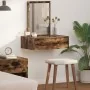 Mesa de tocador montada en la pared Roble ahumado 60x40x70 cm de , Tocadores para dormitorios - Ref: Foro24-865194, Precio: 6...