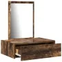Mesa de tocador montada en la pared Roble ahumado 60x40x70 cm de , Tocadores para dormitorios - Ref: Foro24-865194, Precio: 6...