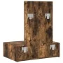 Mesa de tocador montada en la pared Roble ahumado 60x40x70 cm de , Tocadores para dormitorios - Ref: Foro24-865194, Precio: 6...