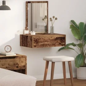 Mesa de tocador colgante de madera envejecida