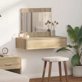 Mesa de tocador colgante Rojo Sonoma 83x40x70 cm by , Bedroom Dressers - Ref: Foro24-865201, Price: 84,94 €, Discount: -5%%