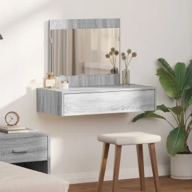 Mesa de tocador colgante Gris Sonoma 83x40x70 cm
