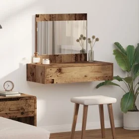 Mesa de tocador colgante de madera antigua