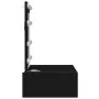 Mesa de Tocador Montada en la Pared con Luces LED - Roble Negro | Foro24.es | Tu tienda online para hogar, jardín y más Foro24.es