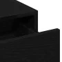 Mesa de Tocador Montada en la Pared con Luces LED - Roble Negro | Foro24.es | Tu tienda online para hogar, jardín y más Foro24.es
