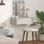 Mesa de tocador colgante con luces LED en Gris Concreto | Foro24.es | Tu tienda online para hogar, jardín y más Foro24.es