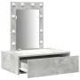 Mesa de tocador colgante con luces LED en Gris Concreto | Foro24.es | Tu tienda online para hogar, jardín y más Foro24.es