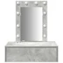 Mesa de tocador colgante con luces LED en Gris Concreto | Foro24.es | Tu tienda online para hogar, jardín y más Foro24.es