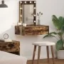 Mesa de tocador colgante con luces LED en roble ahumado | Foro24.es | Tu tienda online para hogar, jardín y más Foro24.es