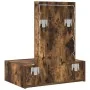 Mesa de tocador colgante con luces LED en roble ahumado | Foro24.es | Tu tienda online para hogar, jardín y más Foro24.es