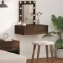 Tocador colgante con luces LED en roble marrón | Foro24.es | Tu tienda online para hogar, jardín y más Foro24.es