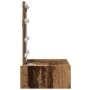 Mesa de Tocador Montada en la Pared con Luces LED de Madera Envejecida von , Schlafzimmerkommoden - Ref: Foro24-865224, Preis...