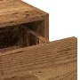 Mesa de Tocador Montada en la Pared con Luces LED de Madera Envejecida von , Schlafzimmerkommoden - Ref: Foro24-865224, Preis...