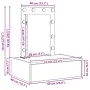 Mesa de Tocador Montada en la Pared con Luces LED de Madera Envejecida von , Schlafzimmerkommoden - Ref: Foro24-865224, Preis...