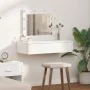 Mesa de Tocador Colgante con Luces LED - Blanca by , Bedroom Dressers - Ref: Foro24-865226, Price: 106,78 €, Discount: -5%%