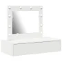 Mesa de Tocador Colgante con Luces LED - Blanca by , Bedroom Dressers - Ref: Foro24-865226, Price: 106,78 €, Discount: -5%%