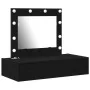 Mesa de Tocador Montada en la Pared con Luces LED en Roble Negro | Foro24.es | Tu tienda online para hogar, jardín y más Foro24.es