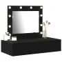 Mesa de Tocador Montada en la Pared con Luces LED en Roble Negro | Foro24.es | Tu tienda online para hogar, jardín y más Foro24.es