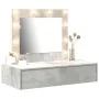 Mesa de Tocador Colgante con Luces LED Gris Concreto | Foro24.es | Tu tienda online para hogar, jardín y más Foro24.es