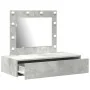 Mesa de Tocador Colgante con Luces LED Gris Concreto | Foro24.es | Tu tienda online para hogar, jardín y más Foro24.es