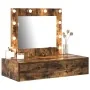 Mesa de tocador colgante con luces LED en roble ahumado | Foro24.es | Tu tienda online para hogar, jardín y más Foro24.es