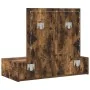 Mesa de tocador colgante con luces LED en roble ahumado | Foro24.es | Tu tienda online para hogar, jardín y más Foro24.es