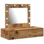 Mesa de Tocador Montada en la Pared con Luces LED de Madera Antigua | Foro24.es | Tu tienda online para hogar, jardín y más Foro24.es