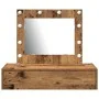 Mesa de Tocador Montada en la Pared con Luces LED de Madera Antigua | Foro24.es | Tu tienda online para hogar, jardín y más Foro24.es