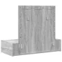 Mesa de tocador montada en la pared con luces LED gris sonoma | Foro24.es | Tu tienda online para hogar, jardín y más Foro24.es