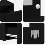 Mesa de tocador montada en la pared con luces LED en roble negro | Foro24.es | Tu tienda online para hogar, jardín y más Foro24.es