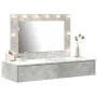 Mesa de tocador colgante con luces LED en gris concreto | Foro24.es | Tu tienda online para hogar, jardín y más Foro24.es