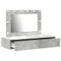 Mesa de tocador colgante con luces LED en gris concreto | Foro24.es | Tu tienda online para hogar, jardín y más Foro24.es