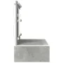 Mesa de tocador colgante con luces LED en gris concreto | Foro24.es | Tu tienda online para hogar, jardín y más Foro24.es