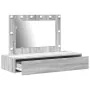 Mesa de Tocador Colgante con Luces LED Gris Sonama von , Schlafzimmerkommoden - Ref: Foro24-865240, Preis: 113,46 €, Rabatt: ...